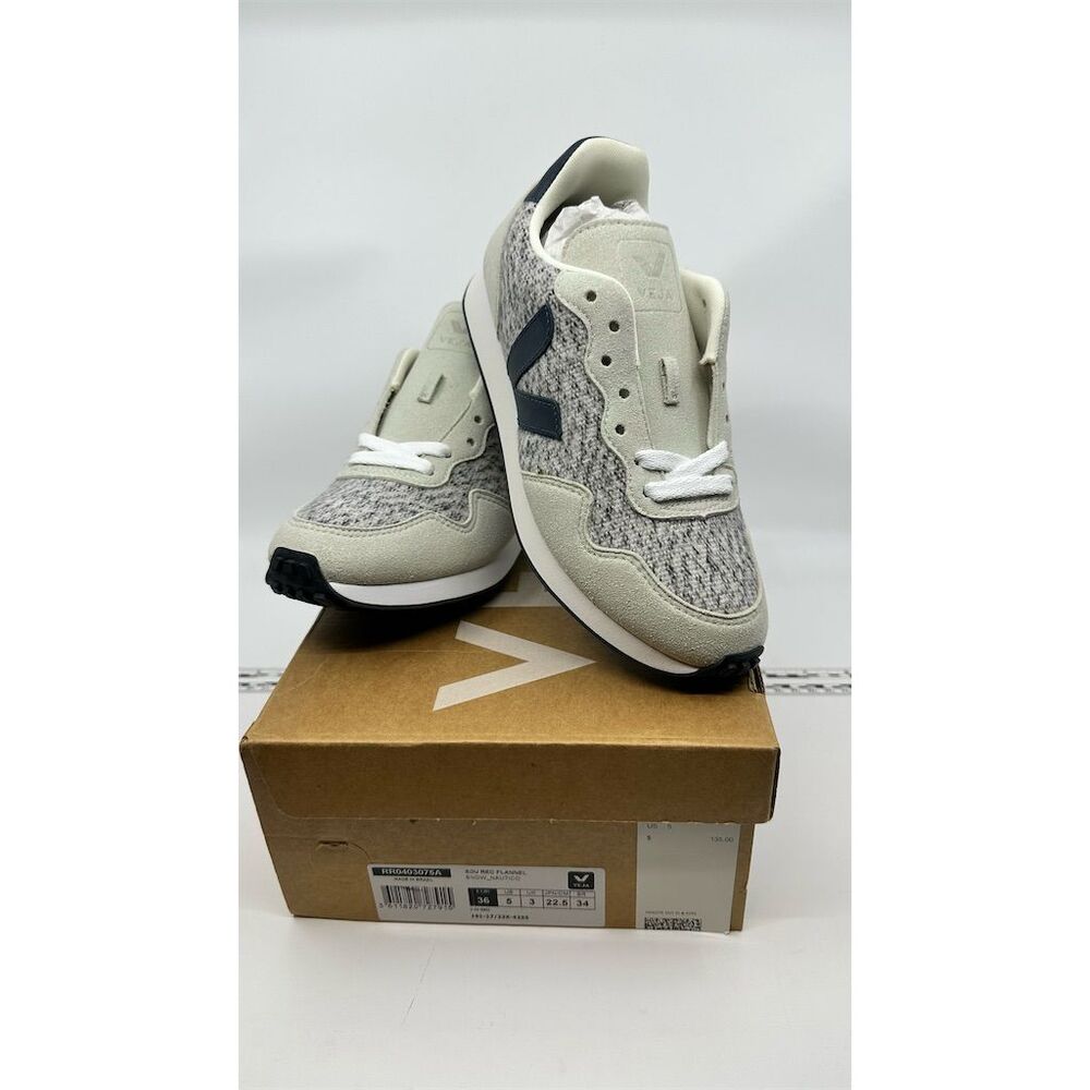 VEJA SDU REC Unisex Sneakers Gray Flannel Lace Up Size 5 Eco-Friendly